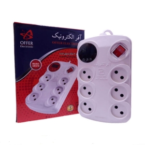 محافظ برق صوتی تصویری ۶ خانه بدون ارت آفر الکترونیک مدل OR-318