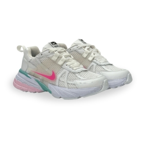 کتونی زنانه مدل نایک V2K رنگ سفید صورتی 