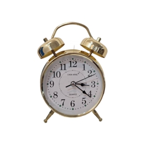 ساعت رومیزی طلایی زنگ دار و چراغ دار مدل RN 208