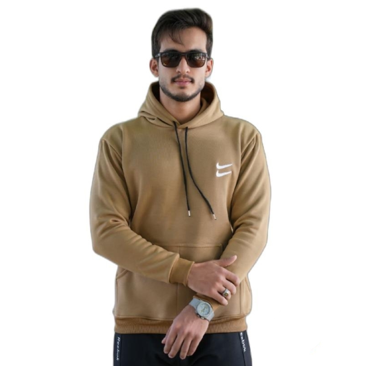 هودی اسپرت بیسیک سه نخ داخل کرکی رنگ عسلی