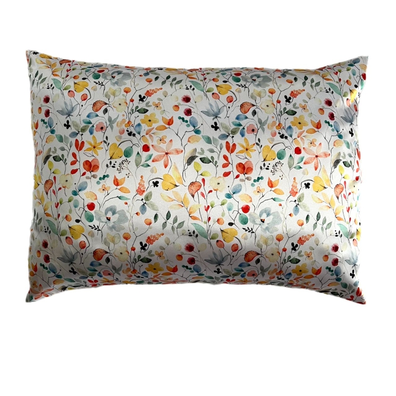 روبالشی ساتن ابریشم مدل هیلو طرح پاییزی