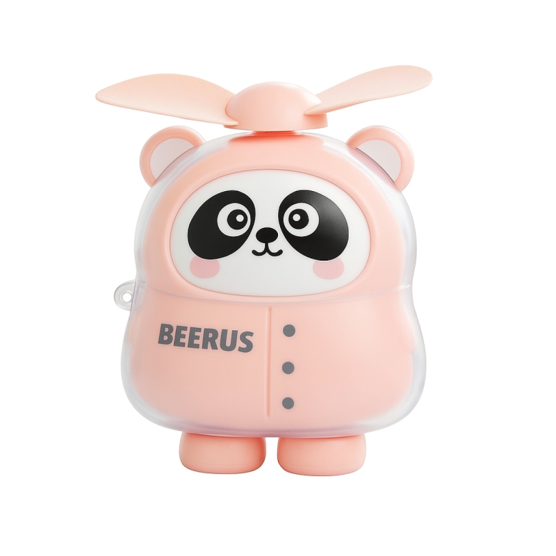 پنکه همراه شارژی مدل عروسکی طرح پاندا کد 02