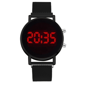 ساعت مچی دیجیتال زنانه بند حصیری مدل LED