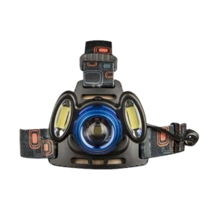 چراغ پیشانی 3 لامپه چند حالته با فندکی شارژ مدل rotary zoom
