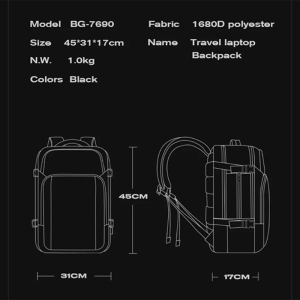 کوله پشتی لپ تاپ بنج مدل BG-7690 مناسب برای لپ تاپ  15.6 اینچی
