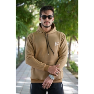 هودی اسپرت بیسیک سه نخ داخل کرکی رنگ عسلی