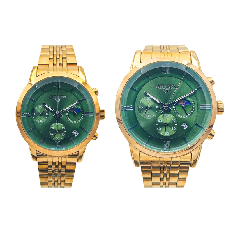 ساعت مچی عقربه ای ست زنانه مردانه سیتیزن مدل M004 gold