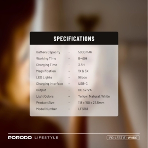 پاوربانک آینه ای پرودو مدل LFST161