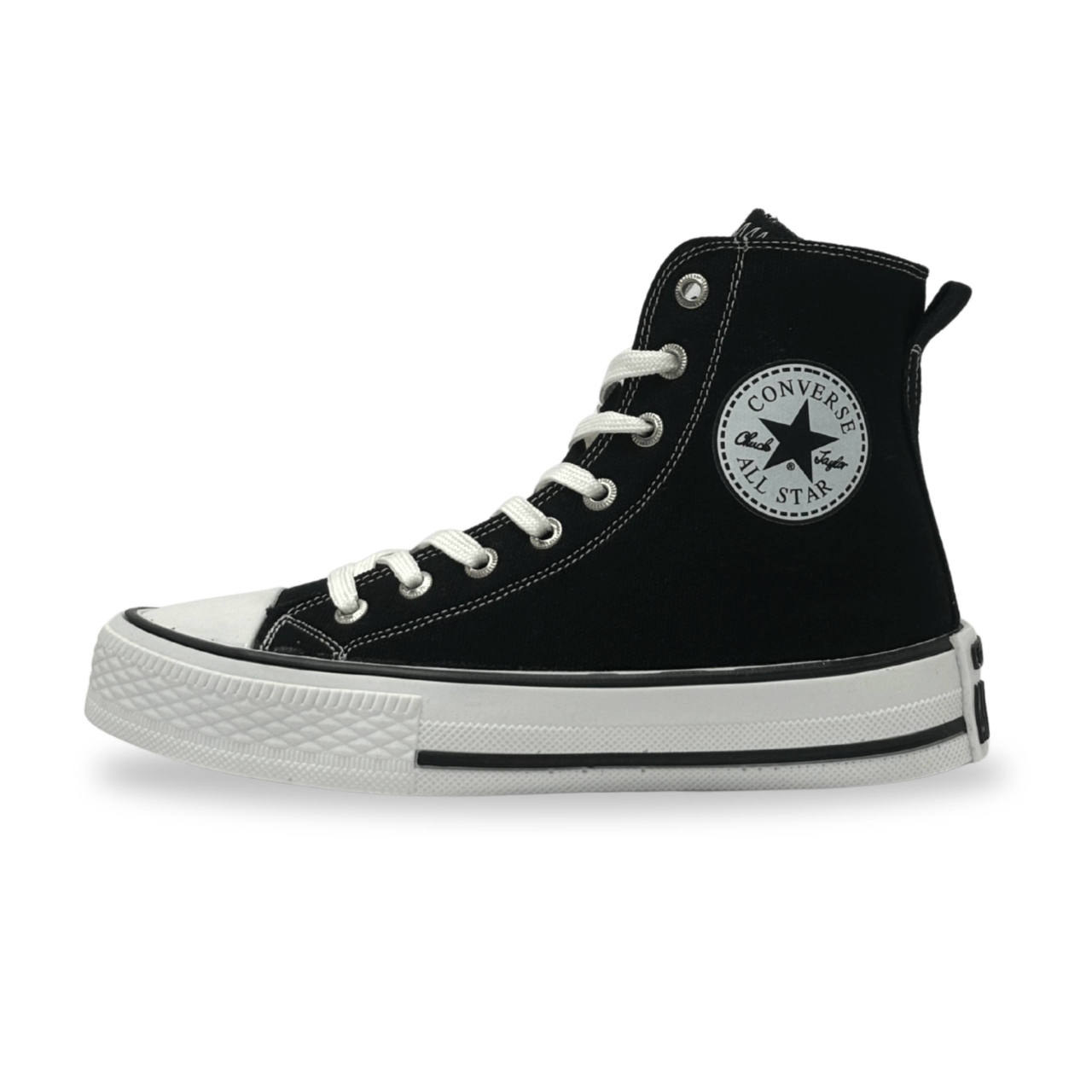 کتونی زنانه مدل الستار ساقدار رنگ مشکی