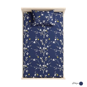 روتختی کشدار تک نفره طرح شکوفه بهاری | ست ملحفه کشدار با روبالشی طرح گلدار