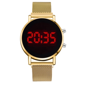 ساعت مچی دیجیتال زنانه بند حصیری مدل LED