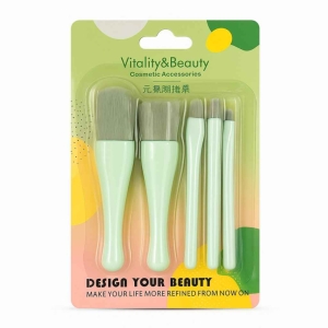 ست براش آرایشی ویتالیتی اند بیوتی 5 تکه مدل کارتی رنگ سبز پاستیلی