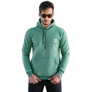 هودی اسپرت بیسیک سه نخ داخل کرکی رنگ سبز