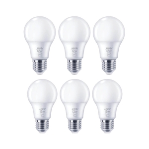 لامپ LED حبابی 12 وات بورسر مدل A65 پایه E27 پک 6 عددی