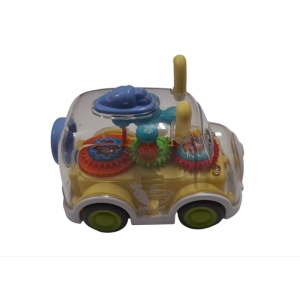 ماشین اسباب بازی چرخ دنده ای اتوبوس خرگوشی چراغدار کد۱۰