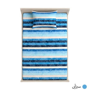 روتختی تترون بروجرد مدل پیام طرح راه راه سایز ۲۰۰*۹۰ + روبالشتی پاکتی