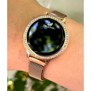 ساعت مچی دیجیتال زنانه بند حصیری مدل نگین دار