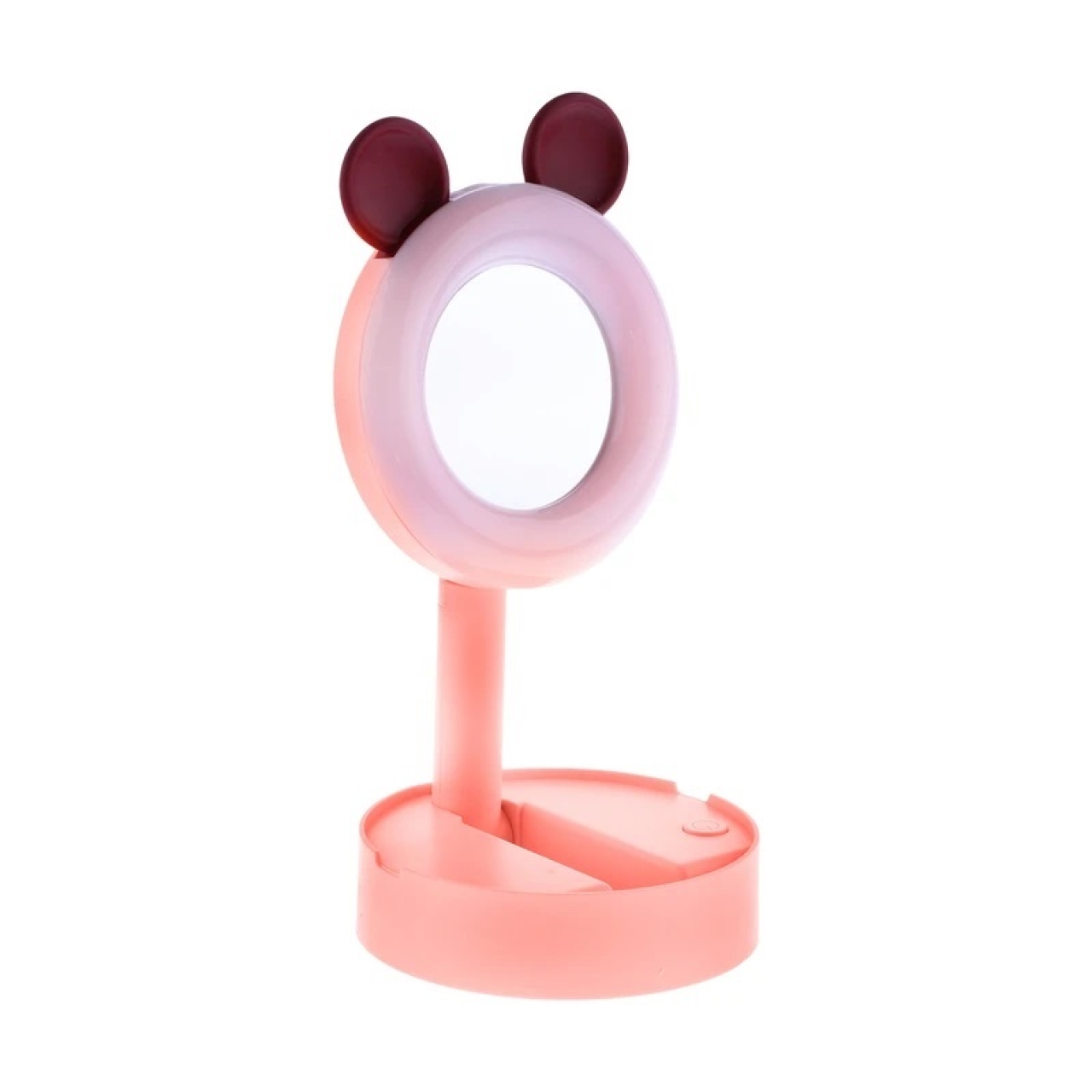 آینه آرایشی رینگ‌لایت‌دار مدل طرح گوش خرس