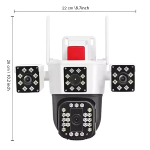 دوربین مداربسته سیم کارتی چرخشی سه لنز مدل Okam Pro E600