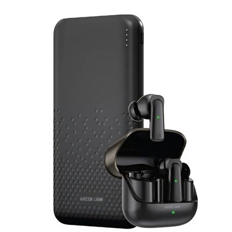 پاوربانک گرین لاین مدل ROME ظرفیت ۱۰۰۰۰ میلی آمپر به همراه هندزفری بلوتوثی