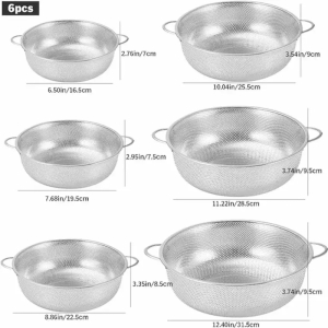 ست آبکش استیل مکسی من مجموعه ۶ عددی 