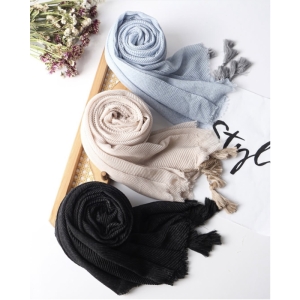 شال زنانه مدل پلیسه سنگشور طرح ۱۱۰