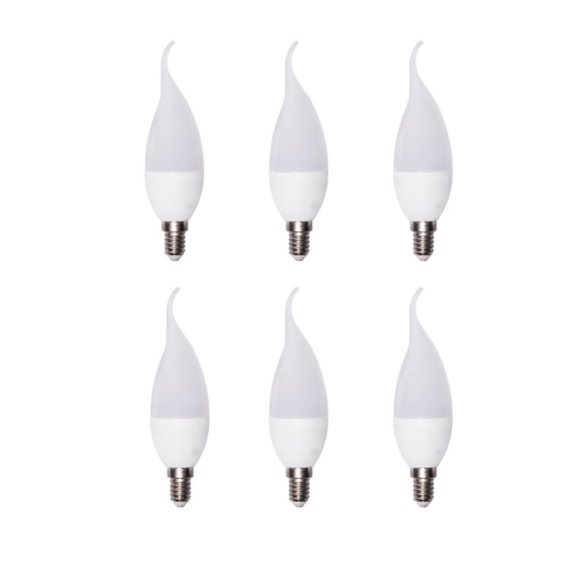 لامپ 7 وات دریان نور مدل اشکی کد ZS-3001 پایه E14 مجموعه 6 عددی