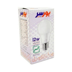 لامپ LED حبابی 12 وات بورسر مدل A65 پایه E27 پک 3 عددی