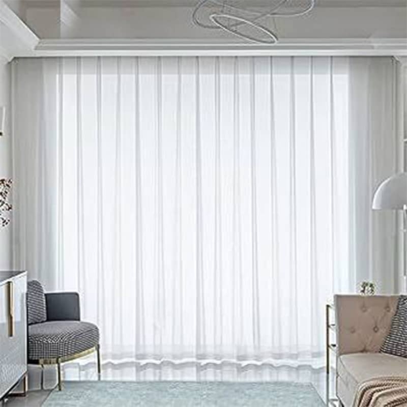 پرده حریر ساده مدل پلیسه سایز ۱۵۰×۲۸۰  