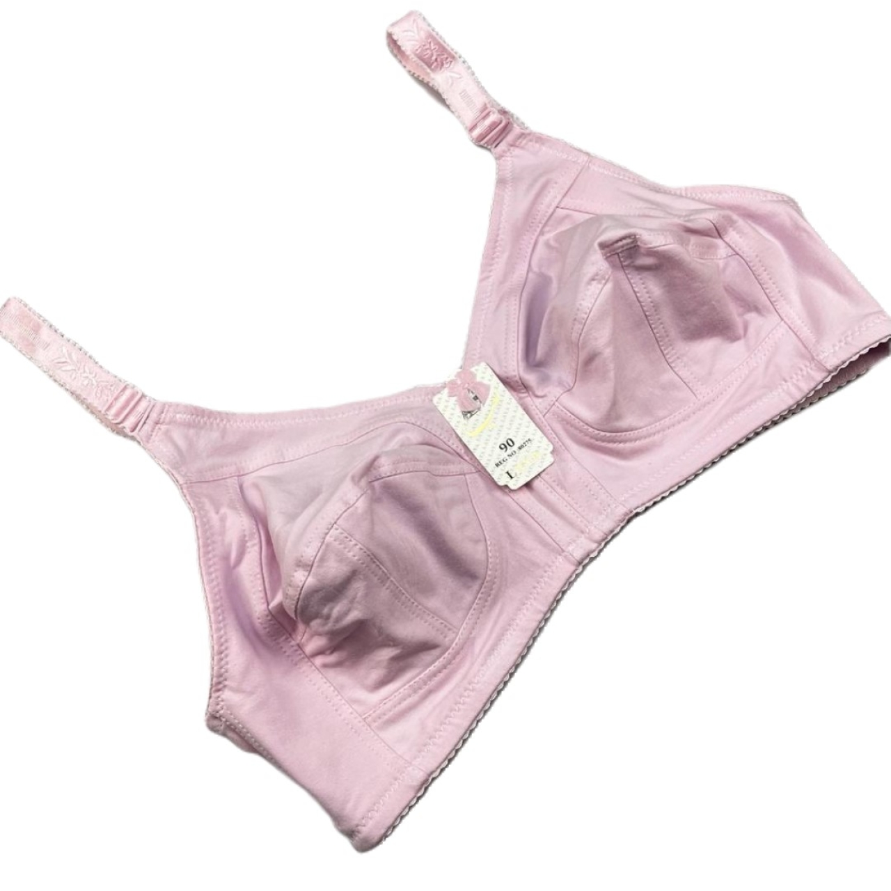 سوتین نخی پرسی فنر دار لعیا کد 307 - رنگ صورتی کمرنگ