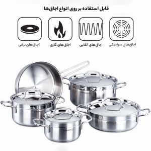 سرویس قابلمه 9 پارچه کرکماز مدل Alfa کد A1660