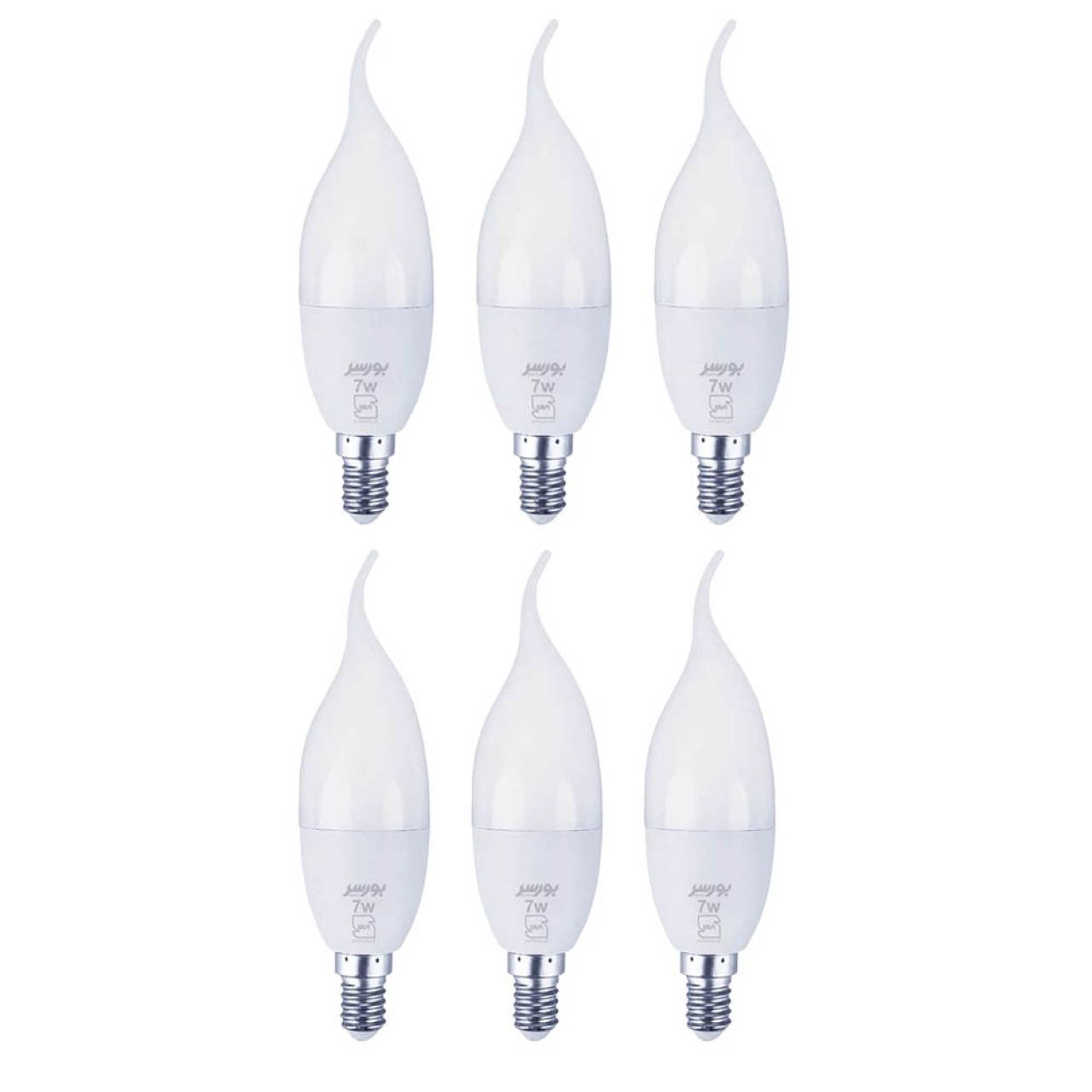 لامپ LED اشکی 7 وات بورسر مدل CL37 پایه E14 پک 6 عددی