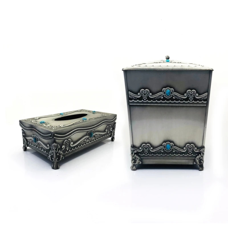 ست سطل و جای دستمال کاغذی مدل H86