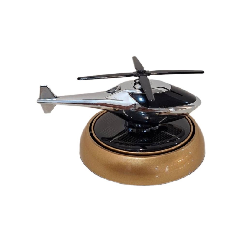 خوشبوکننده خودرو خورشیدی هلیکوپتری مدل F39 رنگ طلایی