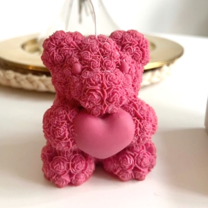 شمع مدل خرس تدی گلدار