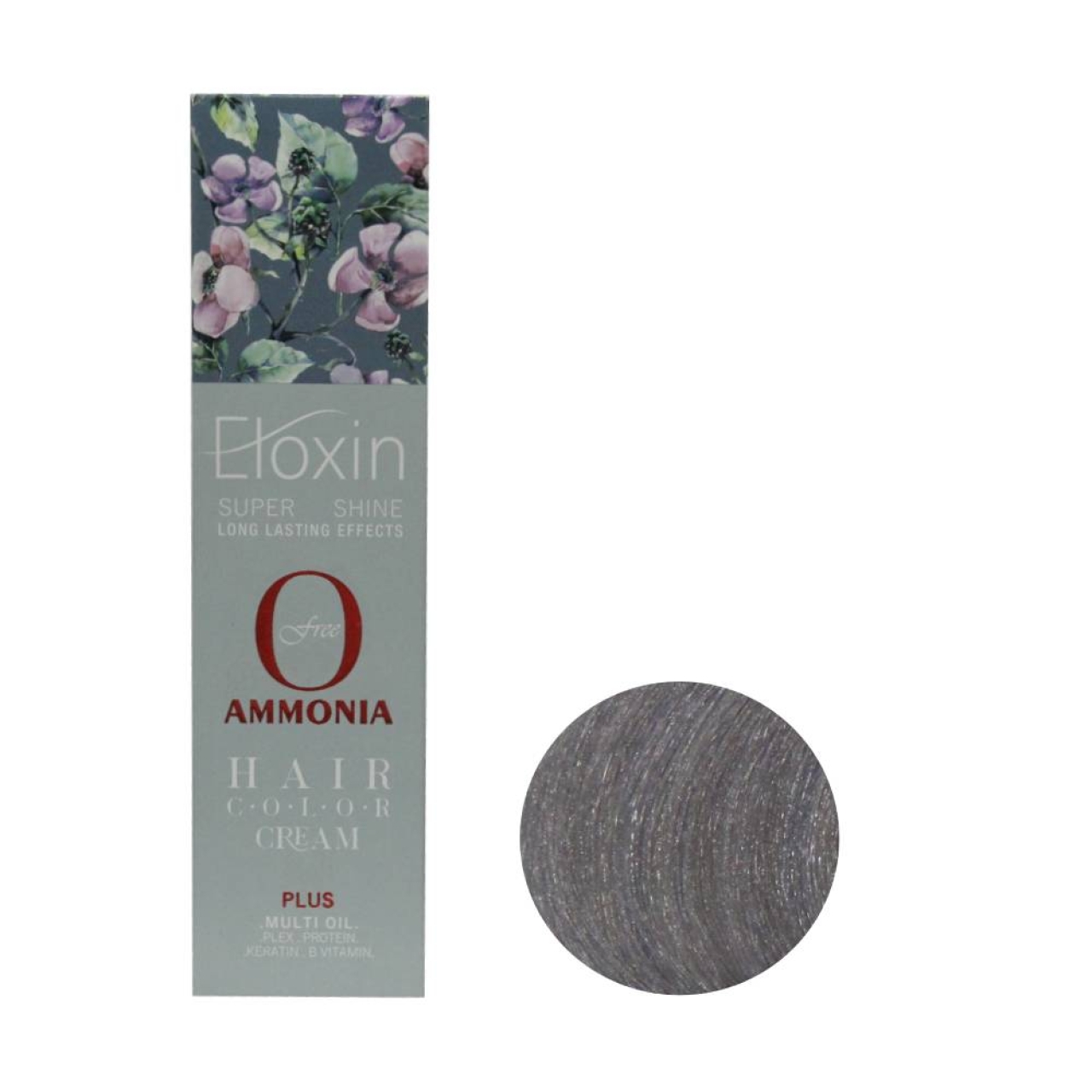 رنگ موی فاقد آمونیاک Eloxin اصل ایتالیا حجم 100 میلی لیتر شماره 11.1 رنگ سوپر پلاتینه خاکستری 