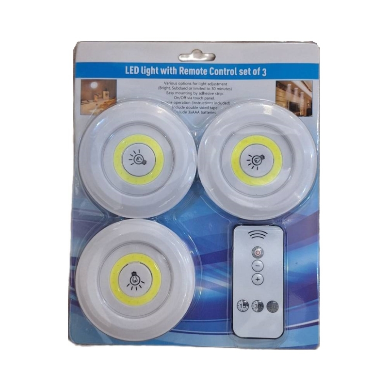 چراغ زیر کابینتی سه عددی مدل ریموت نیو