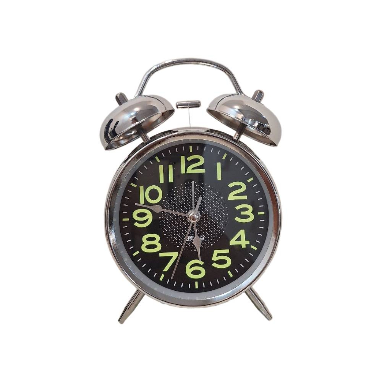 ساعت رومیزی نقره ایی شبرنگ دار مدل MBK 157