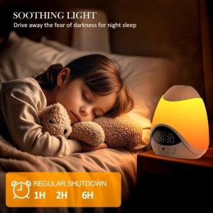 چراغ خواب مدل 16 رنگه ساعت دار و موزیکال 