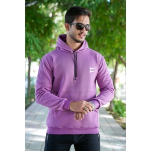 هودی اسپرت بیسیک سه نخ داخل کرکی رنگ یاسی