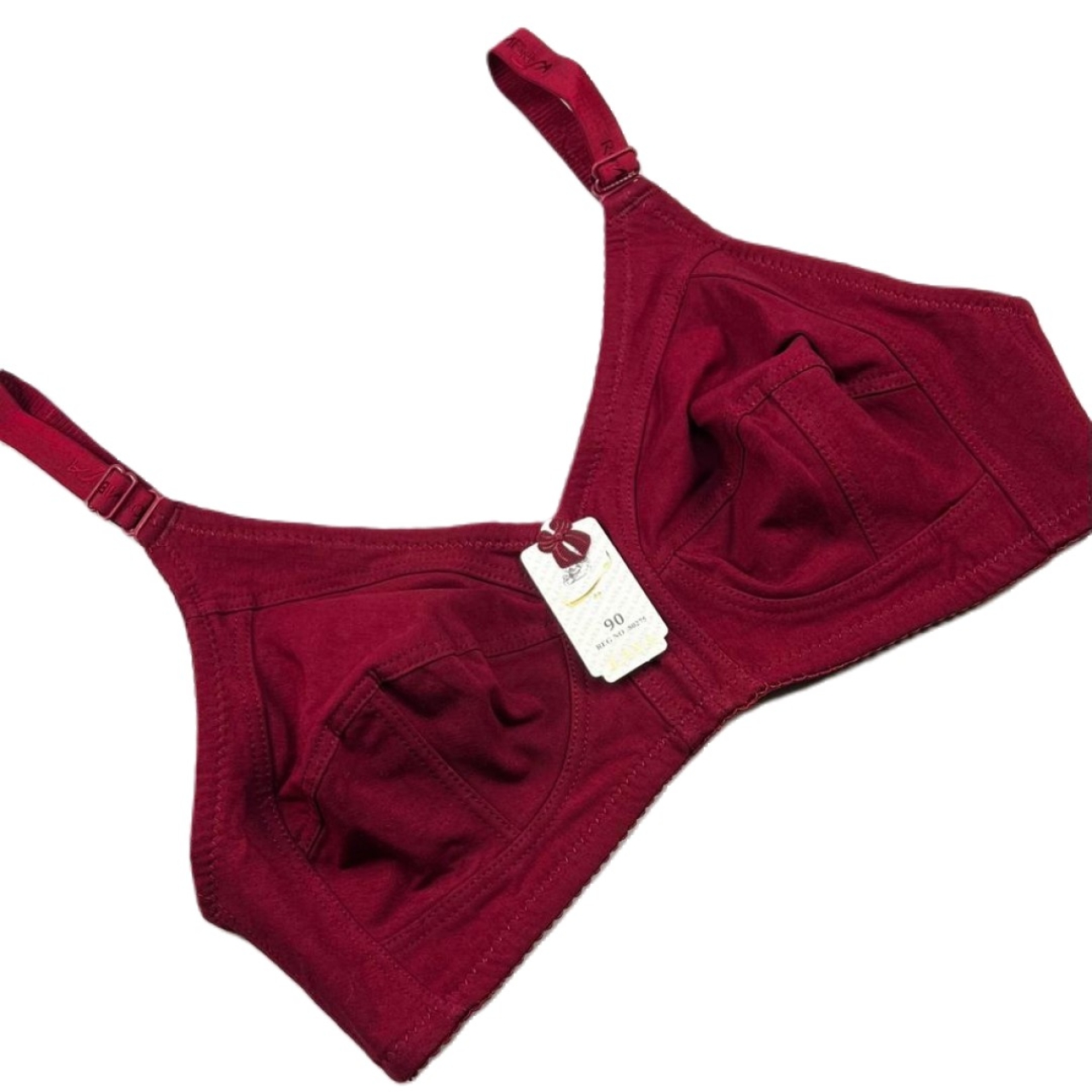  سوتین نخی پرسی فنر دار لعیا کد 307 - رنگ زرشکی