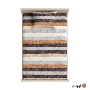 روتختی تترون بروجرد مدل پیام طرح راه راه سایز ۲۰۰*۹۰ + روبالشتی پاکتی