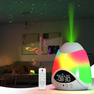 چراغ خواب مدل 16 رنگه ساعت دار و موزیکال 