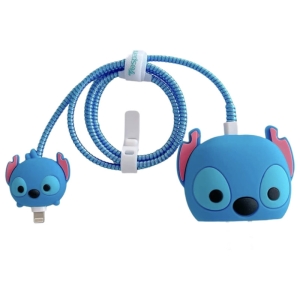 پک محافظ سیلیکونی کابل و آداپتور طرح استیج مناسب برای شارژر 20W اپل مجموعه پنج عددی