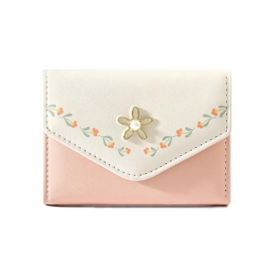  کیف پول زنانه و دخترانه گلدار همراه با جاکارتی TAOMICMIC Y8324 short pu leather wallet 