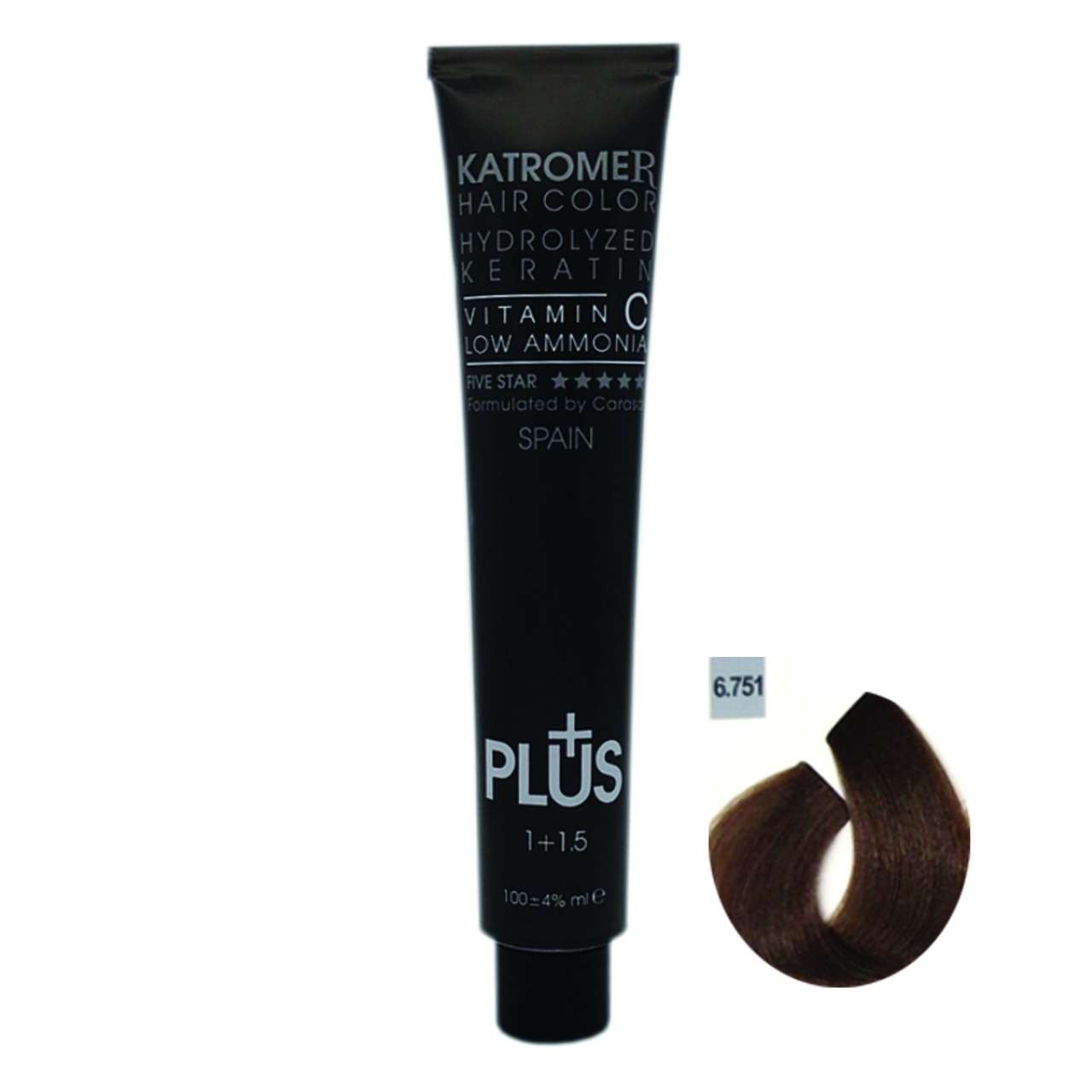 رنگ مو کاترومر شماره 6.751 رنگ بلوند فندقی روشن حجم 100 میلی لیترغ