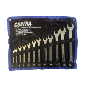 ست آچار یکسر تخت یکسر رینگی CONTRA مجموعه 12 عددی