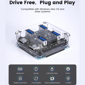  هاب USB 3.0 چهار پورت طرح شفاف اوریکو مدل MH4UC-U3 