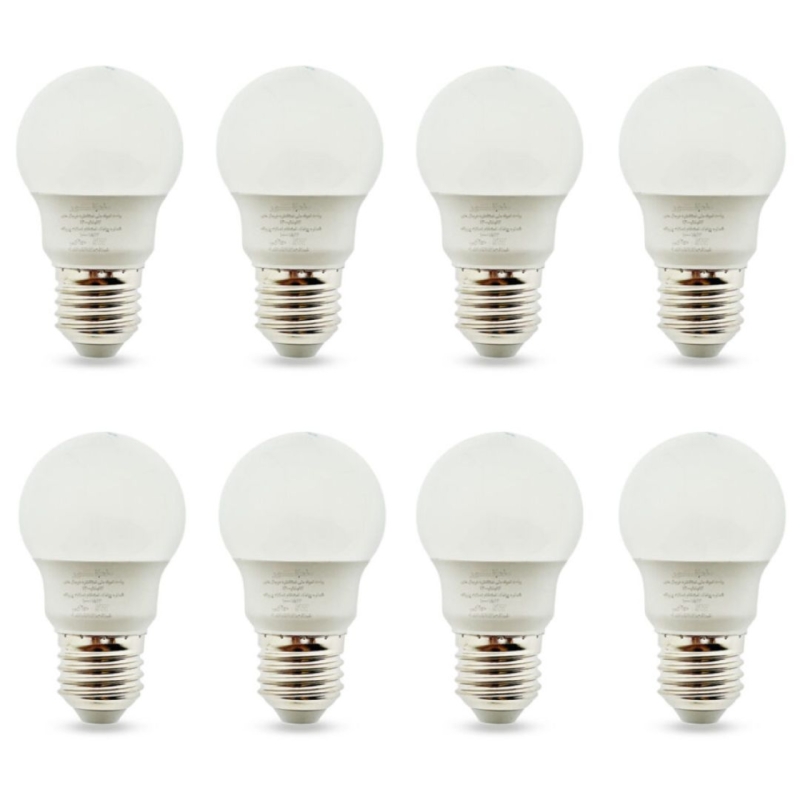 لامپ ال‌ای‌دی حبابی  5وات نمانور مدلA50 پایهE27 مجموعه 8 عددی