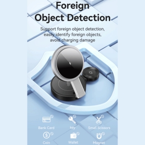  شارژر وایرلس مگنتی رومیزی تاشو 15 وات گوشی، اپل‌واچ و ایرپاد یوسامز مدل CD234 